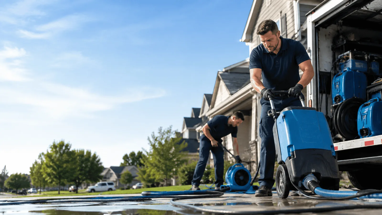 Dehumidification being performed in Manorville, PA